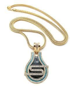 New Iced out 50cent SMS &prime;s&prime; Pendant 4mm&36&quot; Franco Chain Hip Hop Necklace XP887