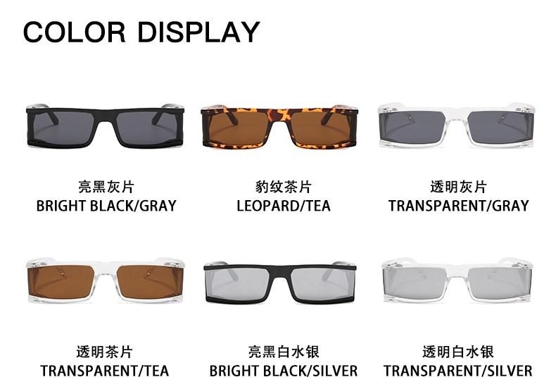 Punk Sunglasses Temples with Square Personality Sunglasses Net Celebrity Street Photography Cross-Border Glasses