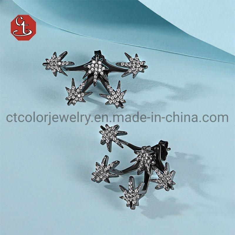 Detachable Stud Earring Fashion Design Bowknot Shape Earring Romantic Silver Jewelry Earrings for Women