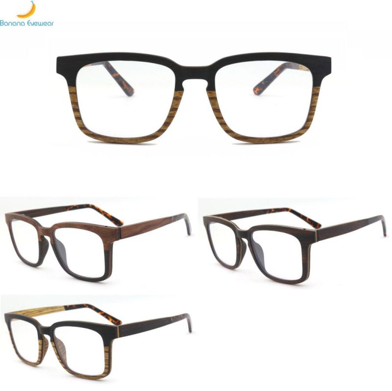 New Design Wholesale Fashionable Wooden Optical Frames Eyewear Ready to Ship