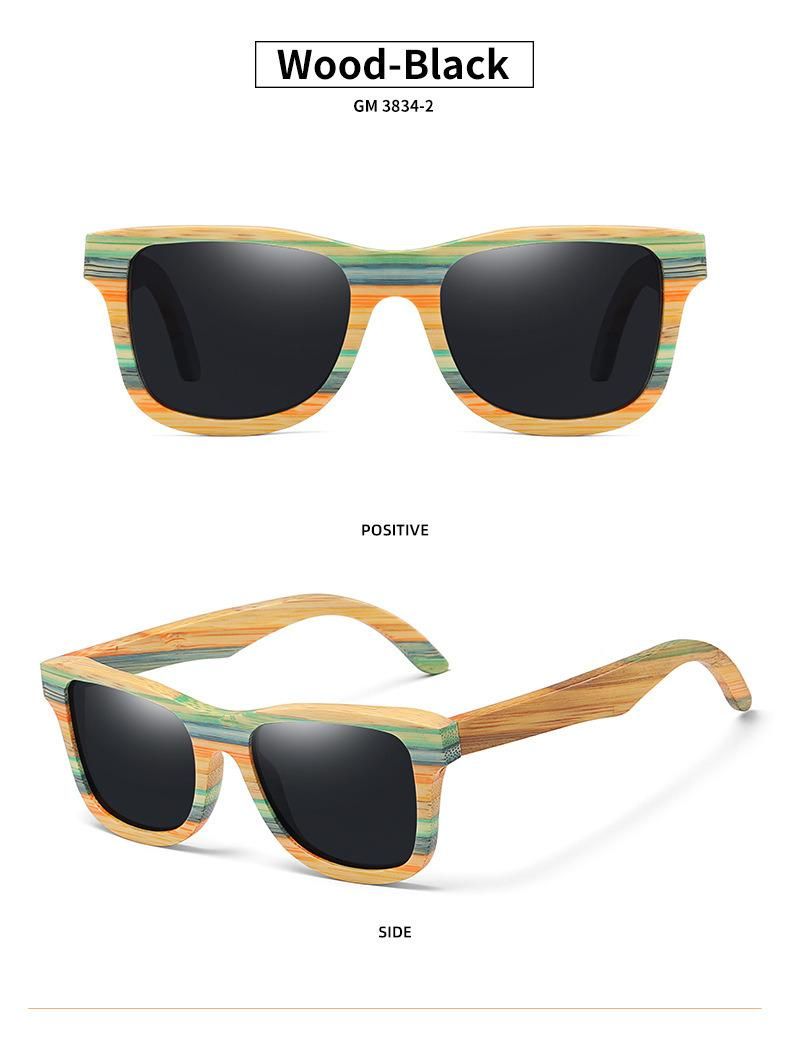 Italy Brand Classical Designer Custom Logo Tac Polarized Men Wood Sunglasses