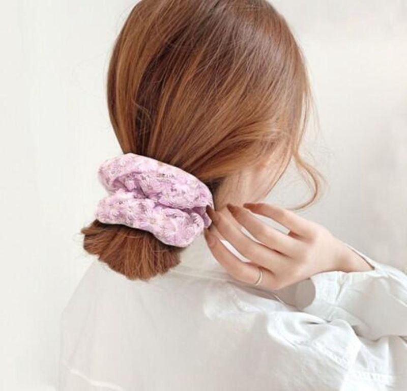 Instagramstyle Lace Floret Hair Band Elegant Scrunchies