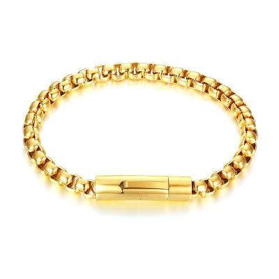 Simple Jewelry Stainless Steel Pearl Chain Hip-Hop Boys Titanium Steel Bracelet