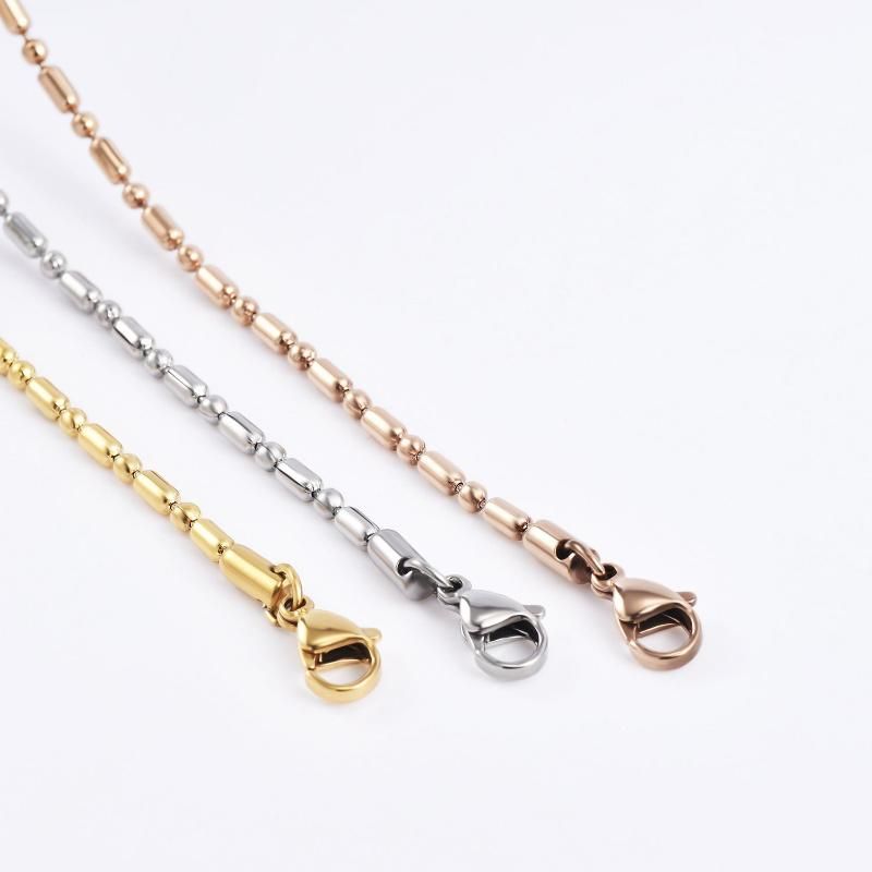 Christmas Gift Factory Wholesale Jewelry Long Short Bead Chain Bracelet Anklet Necklace for Fashion Layering Jewellry Design