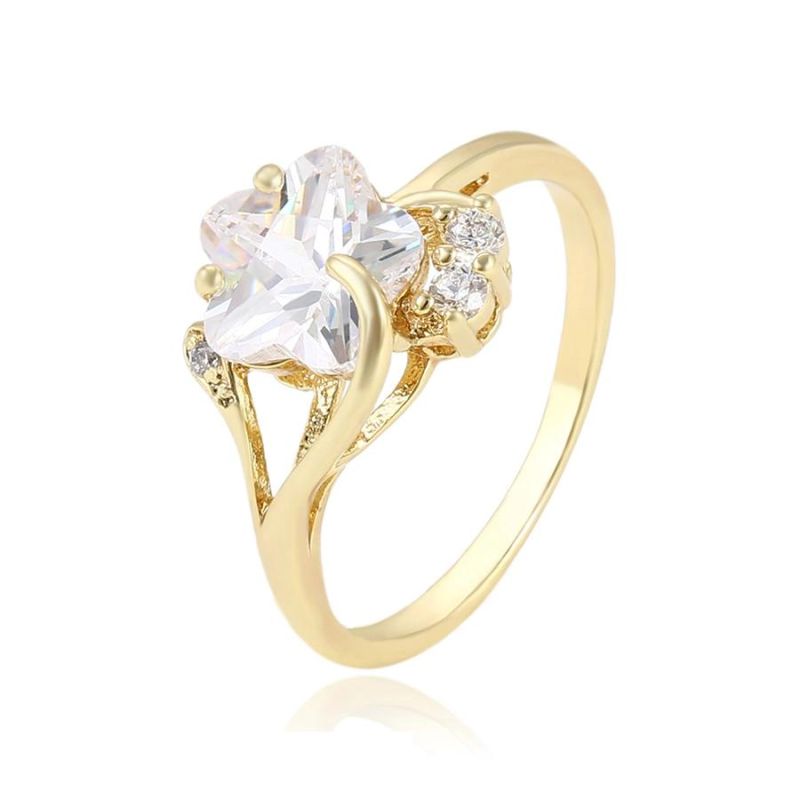 Unique Design Cooper Alloy Jewelry 14K Gold Plated Color Cheap Rings