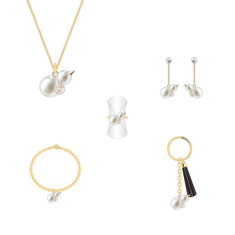 2020 Summer Lvory High Quality Pearl Gourd Shape Jewelry Set
