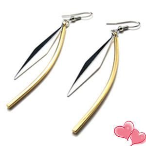 Fashion Gold Plated Stainless Steel Dangle Earrings Jewelry (EA0110)