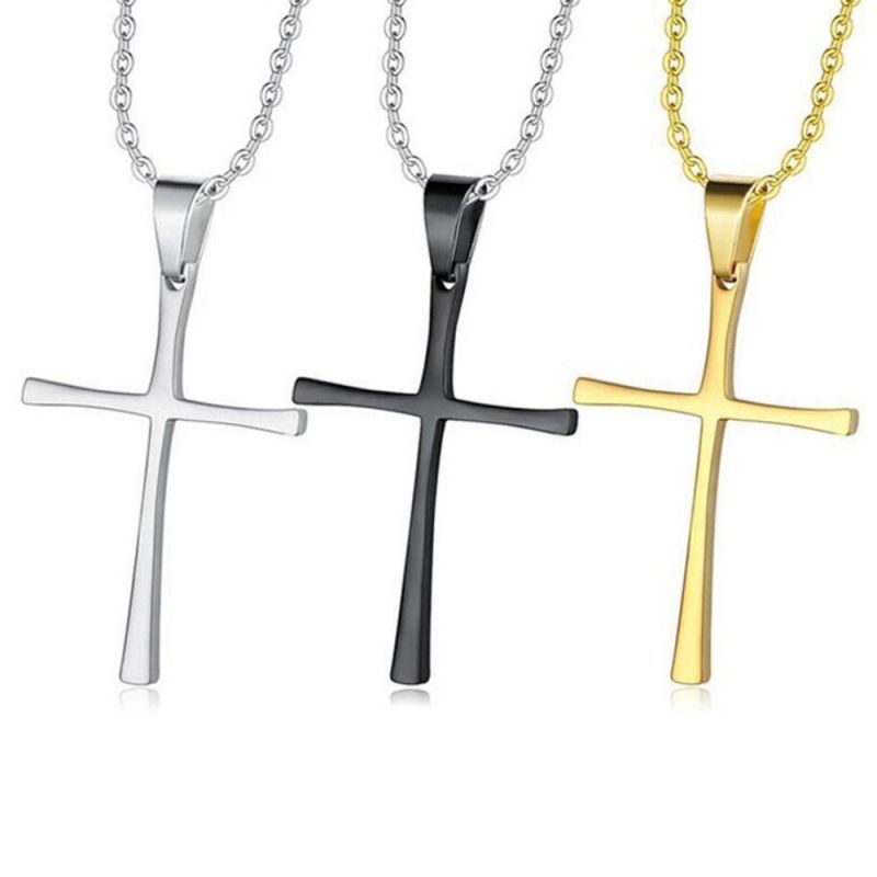 Fashion Stainless Steel Cross Crucifix Necklace