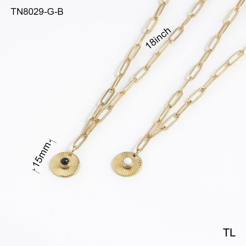 Manufacturer Custom High Quality Fashion Jewelry Gold Plated 18K Stainlesssteel Necklaces Jewellery Custom Water Resistant Jewelry Fashion Lady Jewelry