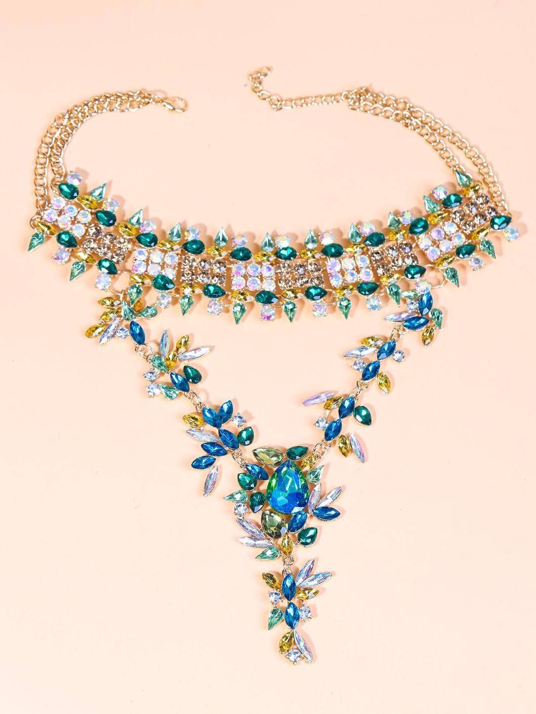New Arrival Gold Plated Fashion Jewelry Alloy Statement Necklace Bohemian Women Necklace