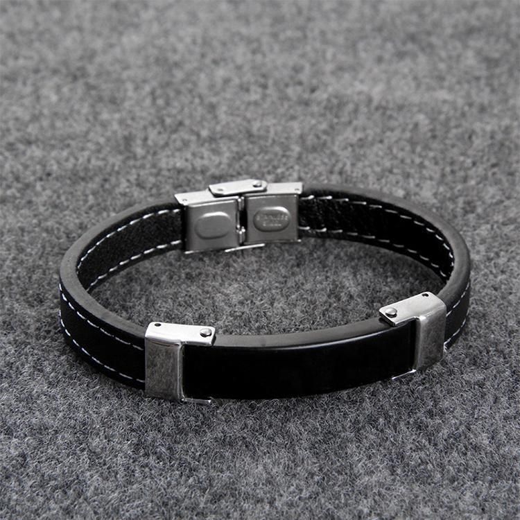 Medical Alert Silicone ID Bracelet Laser Engraved Adjustable Bangle Wristband Bracelet for Men Women