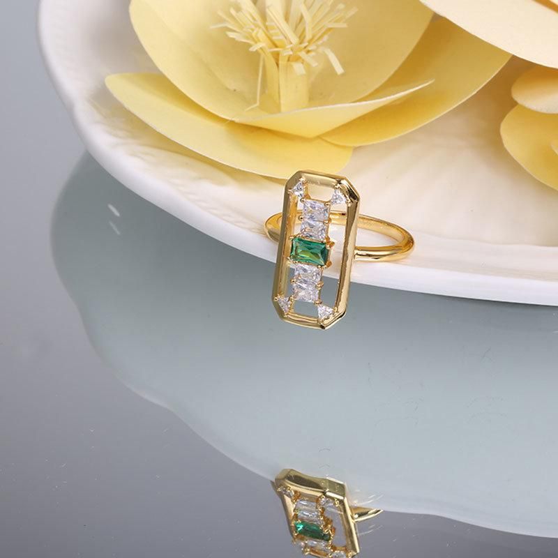 Big Shining Diamond AAA Cubic Zirconia Moissanite Factory Wholesale Fashion Accessories Fashion Jewelry Fine Ring