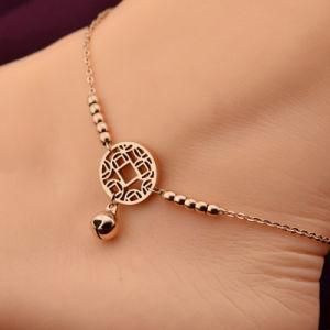 Rose Gold Titanium Steel Women Girl Lover Barefoot Anklet