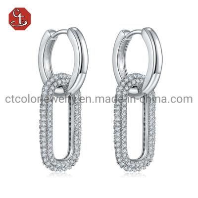 OEM/ODM Fashion 925 Sterling Silver and Brass Custom Earrings Hot Selling jewelry for women Fashion Accessories Jewellery