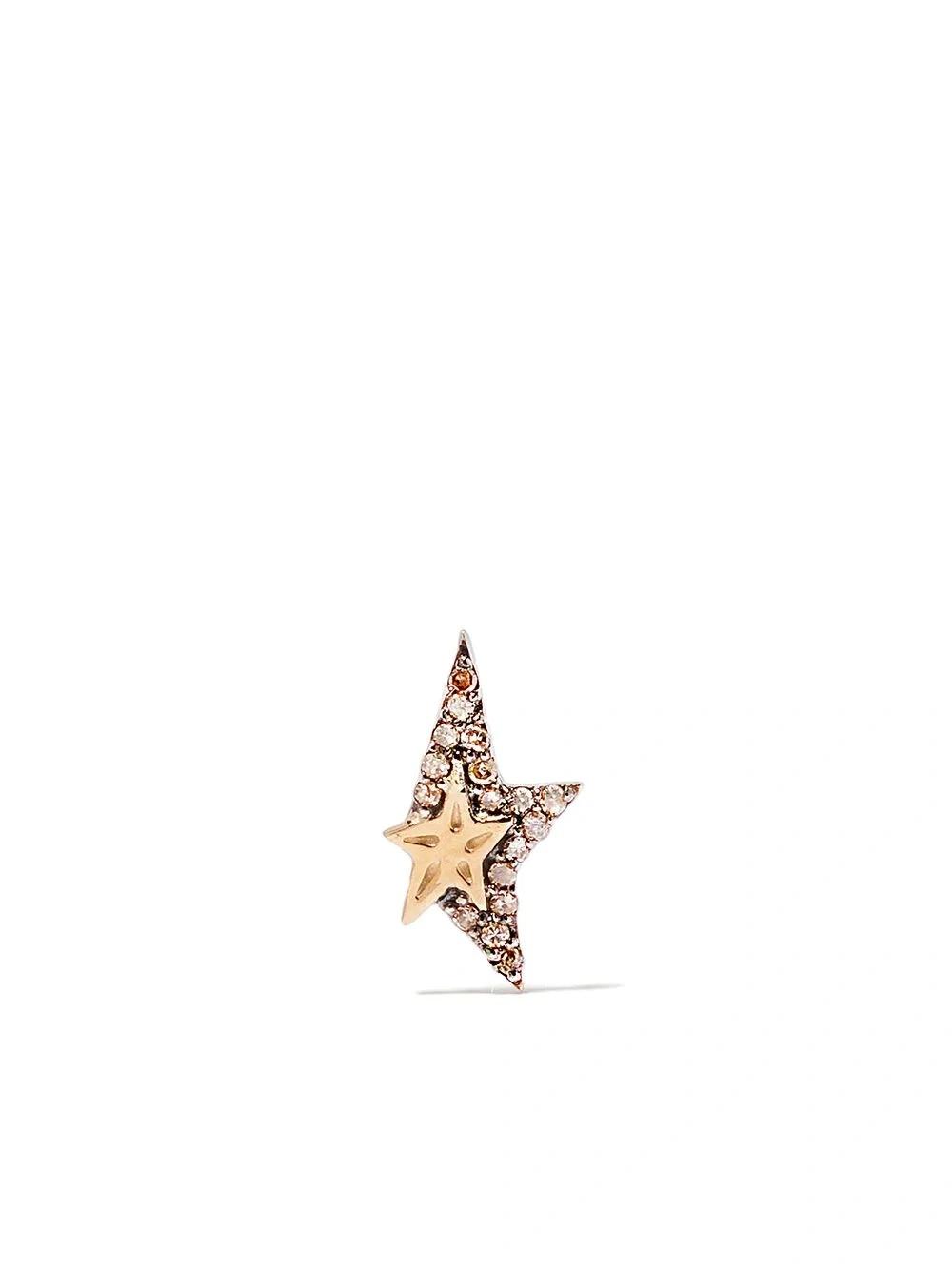Fashion Pentagram with Diamond Earrings Jewelry