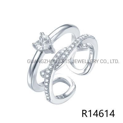 Fashion Twisted Rope for Love 925 Sterling Silver Wedding Ring