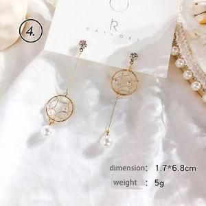 Gold Filled Hypoallergenic Ladies Name Inspired Gemstone Pearl Luxury Designer Famous Brand Fashion Earrings 2021 Designs